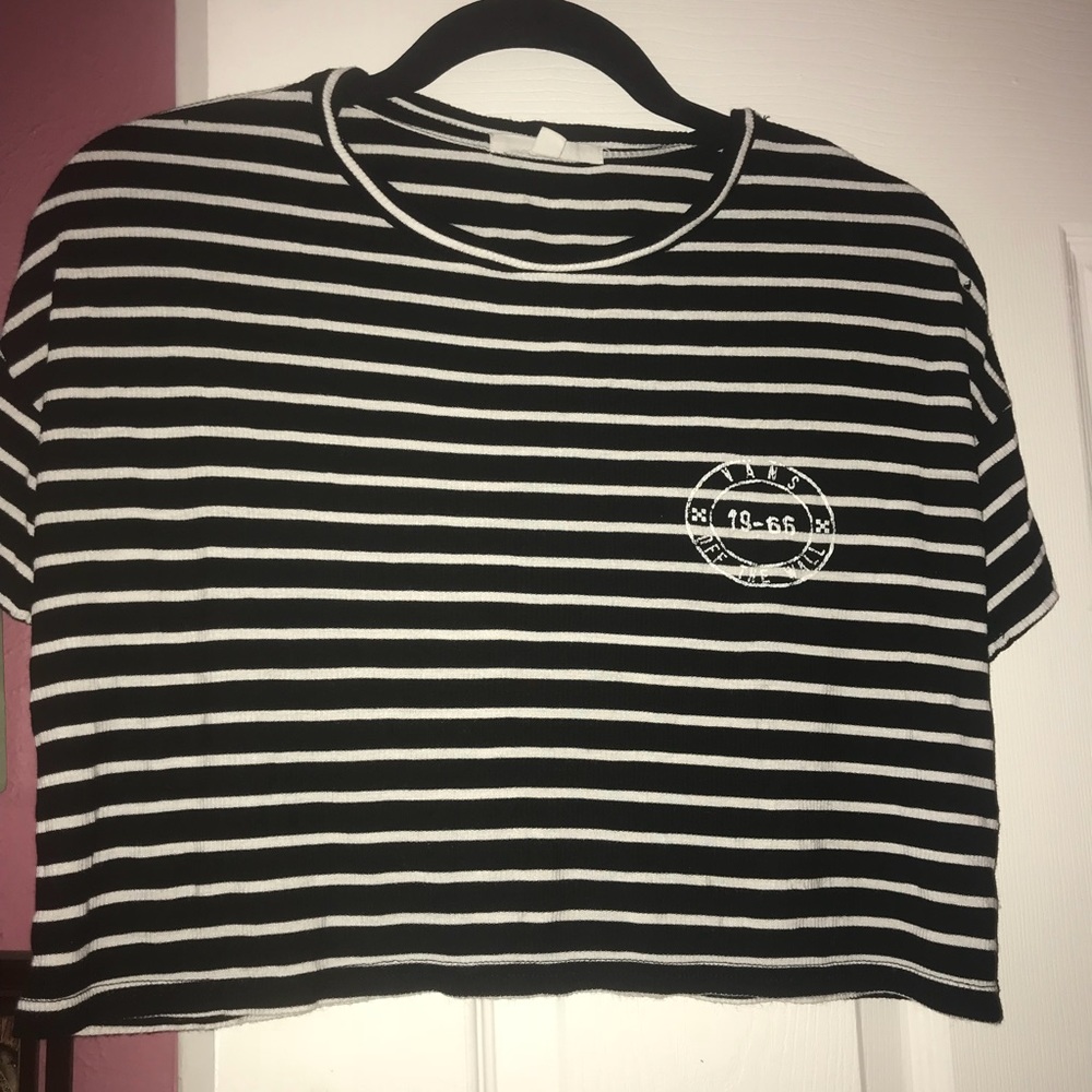 Striped cropped top